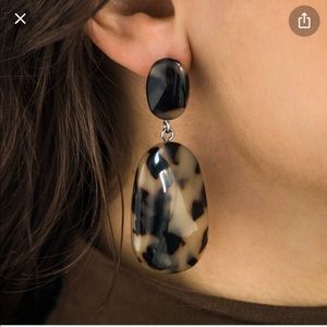 SOLD Machete Grande drop earrings Blonde Tortoise